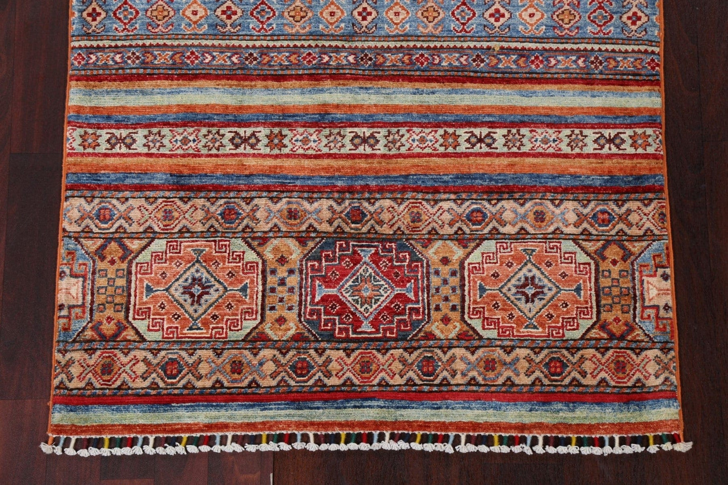 Vegetable Dye Tribal Kazak Wool Rug 3x5