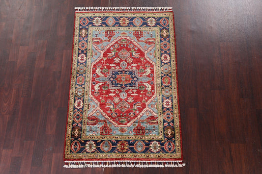 Vegetable Dye Heriz Serapi Handmade Wool Rug 3x5