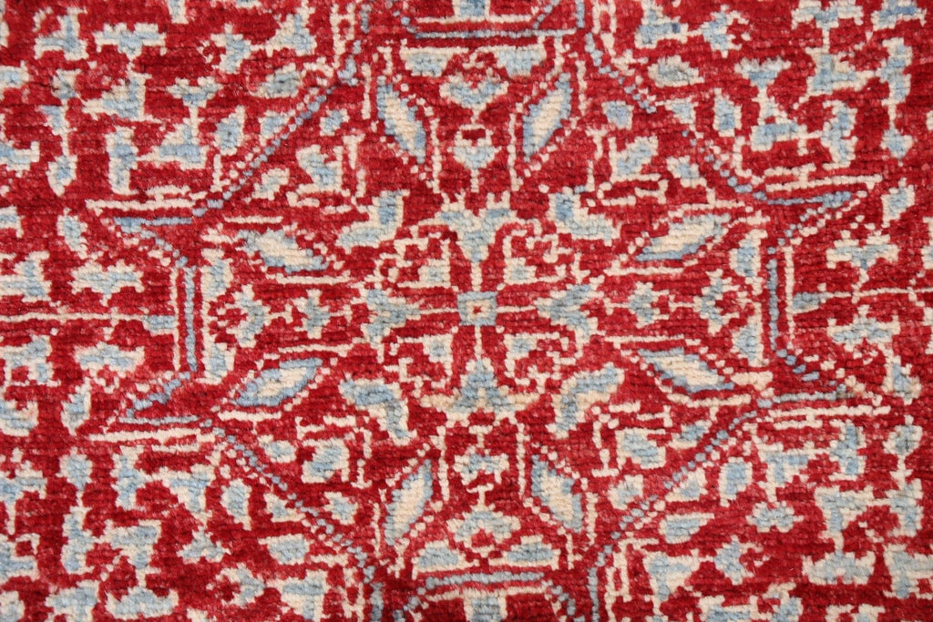 Vegetable Dye Geometric Kazak Wool Handmade Rug 3x4