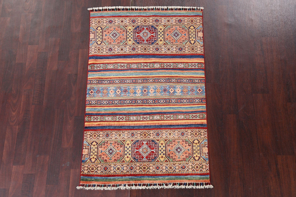 Vegetable Dye Kazak Handmade Rug 3x5