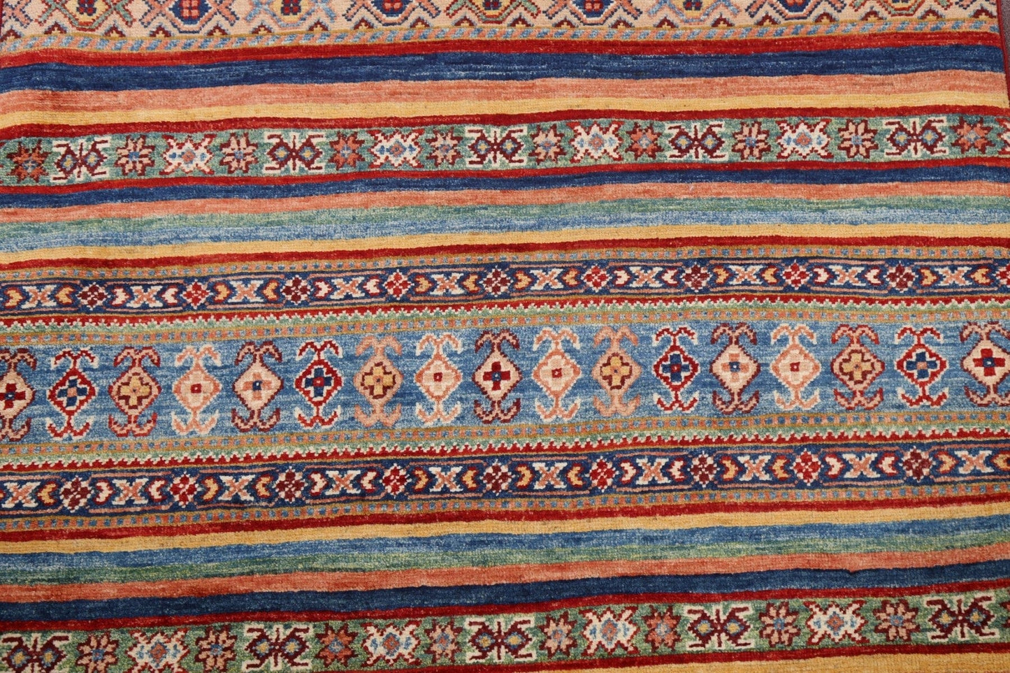 Vegetable Dye Kazak Handmade Rug 3x5