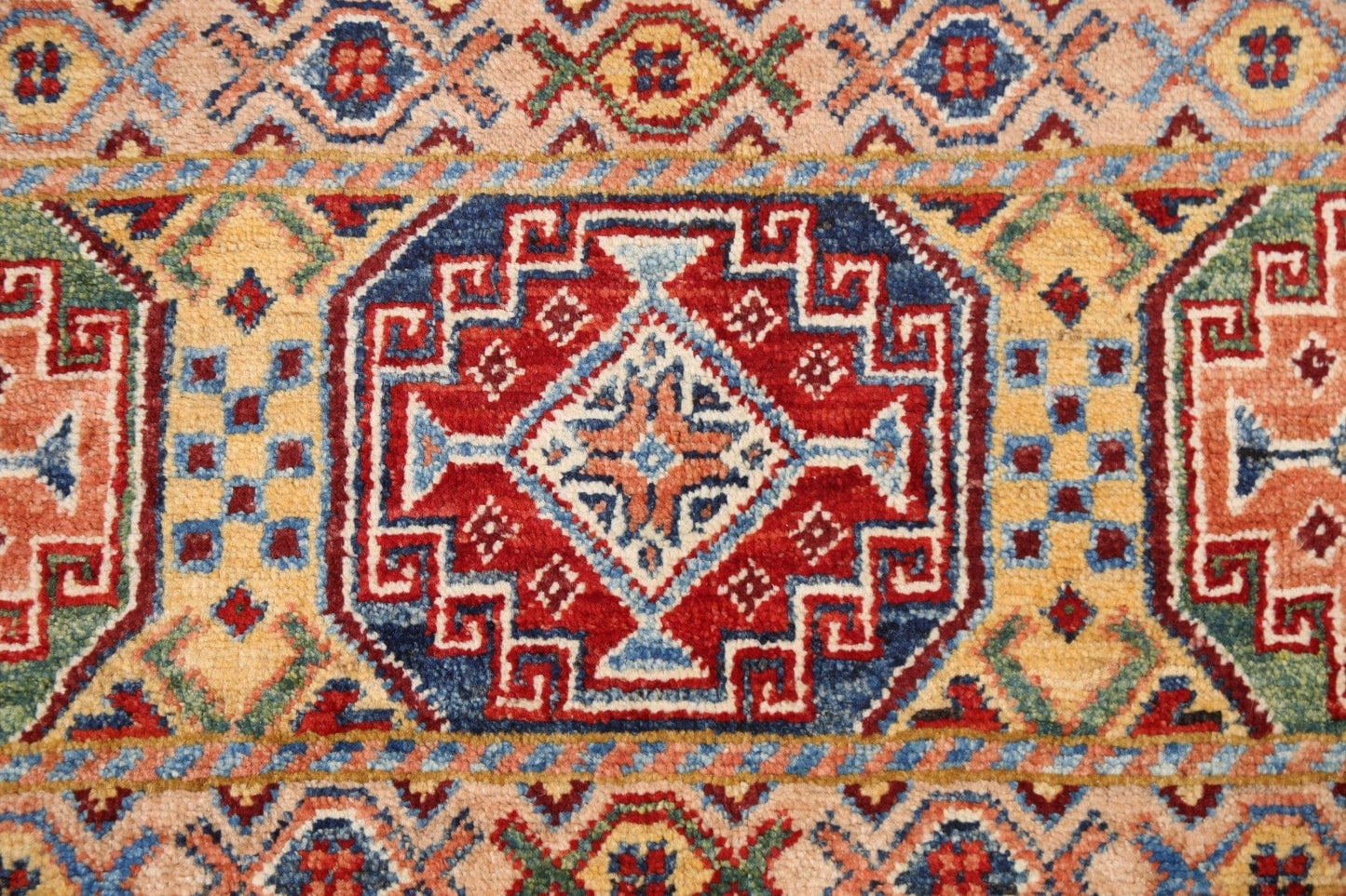 Vegetable Dye Kazak Handmade Rug 3x5