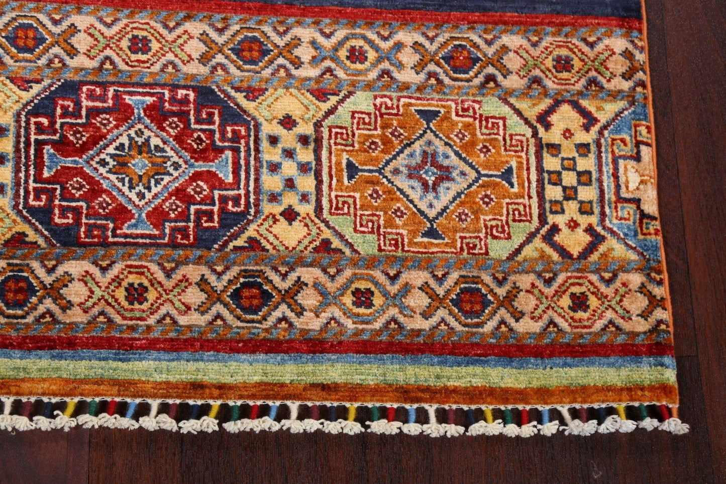 Vegetable Dye Kazak Wool Handmade Rug 3x5