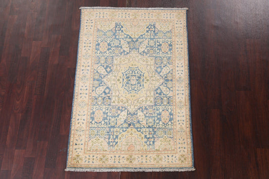 Vegetable Dye Chobi Peshawar Wool Handmade Rug 3x5