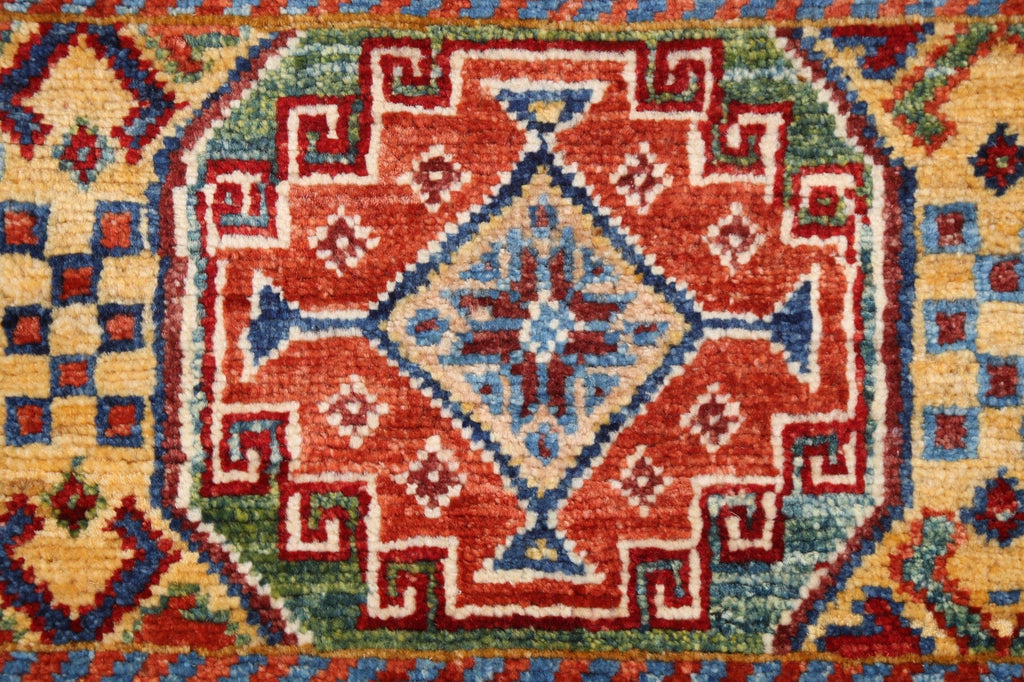 Vegetable Dye Kazak Wool Handmade Rug 3x5