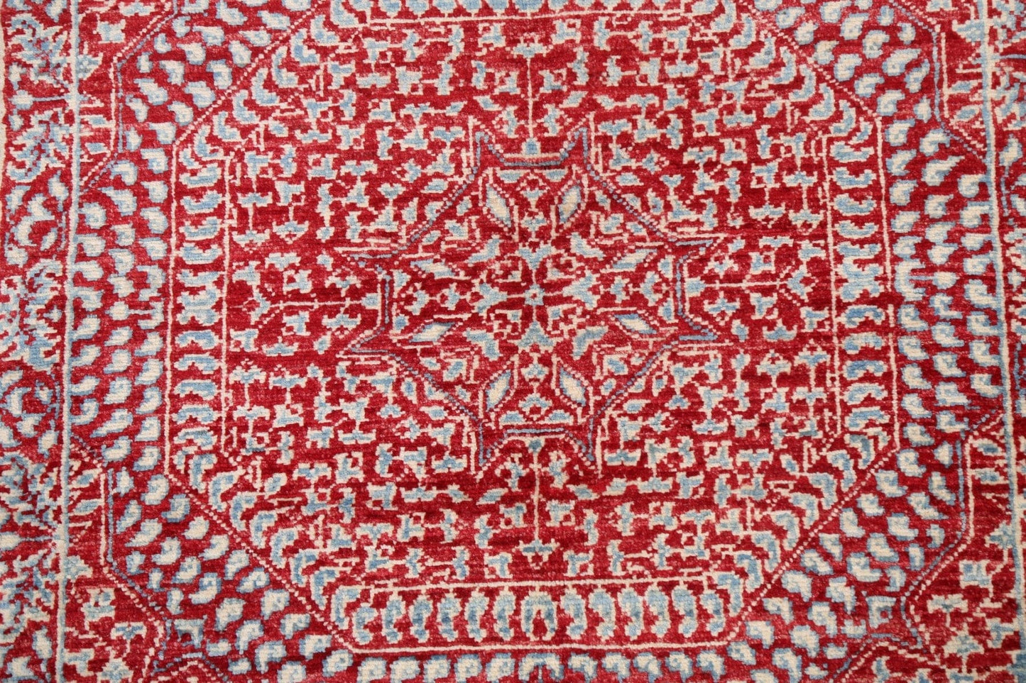 Vegetable Dye Kazak Wool Handmade Rug 3x4