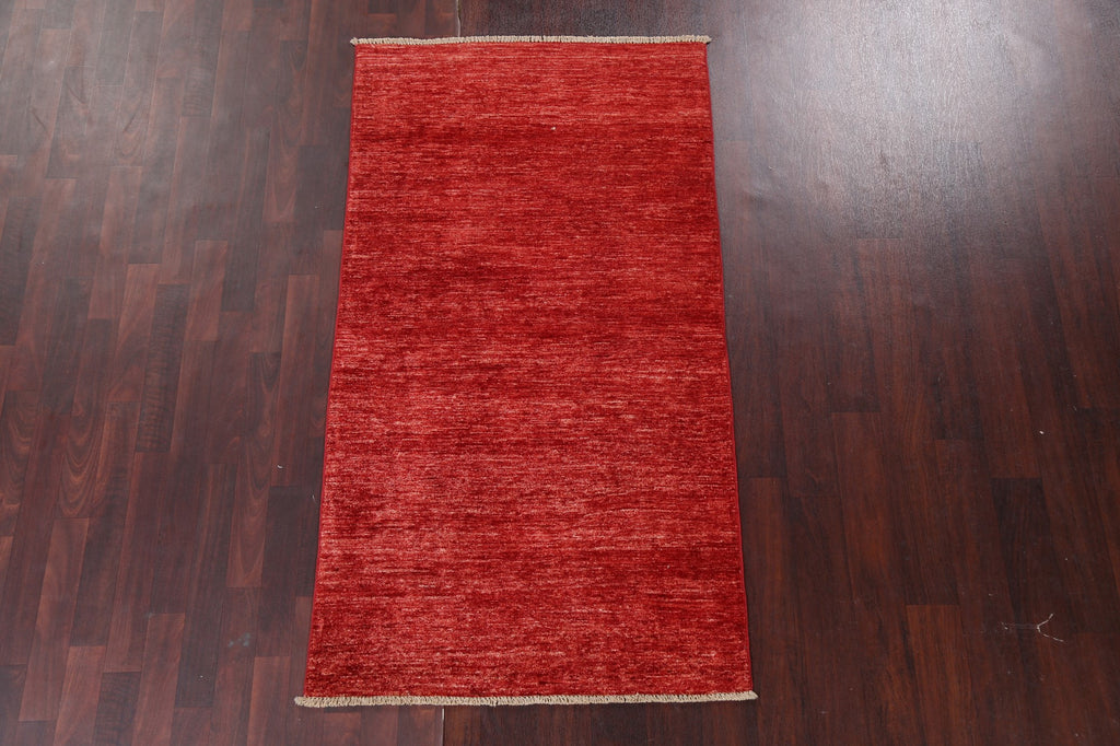 Red Gabbeh Kashkoli Wool Area Rug 3x6