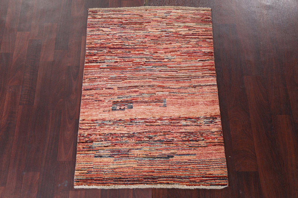 Contemporary Gabbeh Kashkoli Wool Handmade Rug 3x4