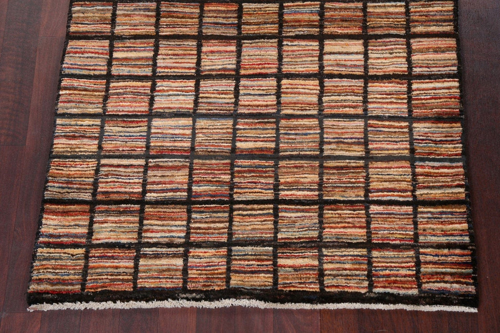 Checkered Gabbeh Kashkoli Handmade Wool Rug 3x5