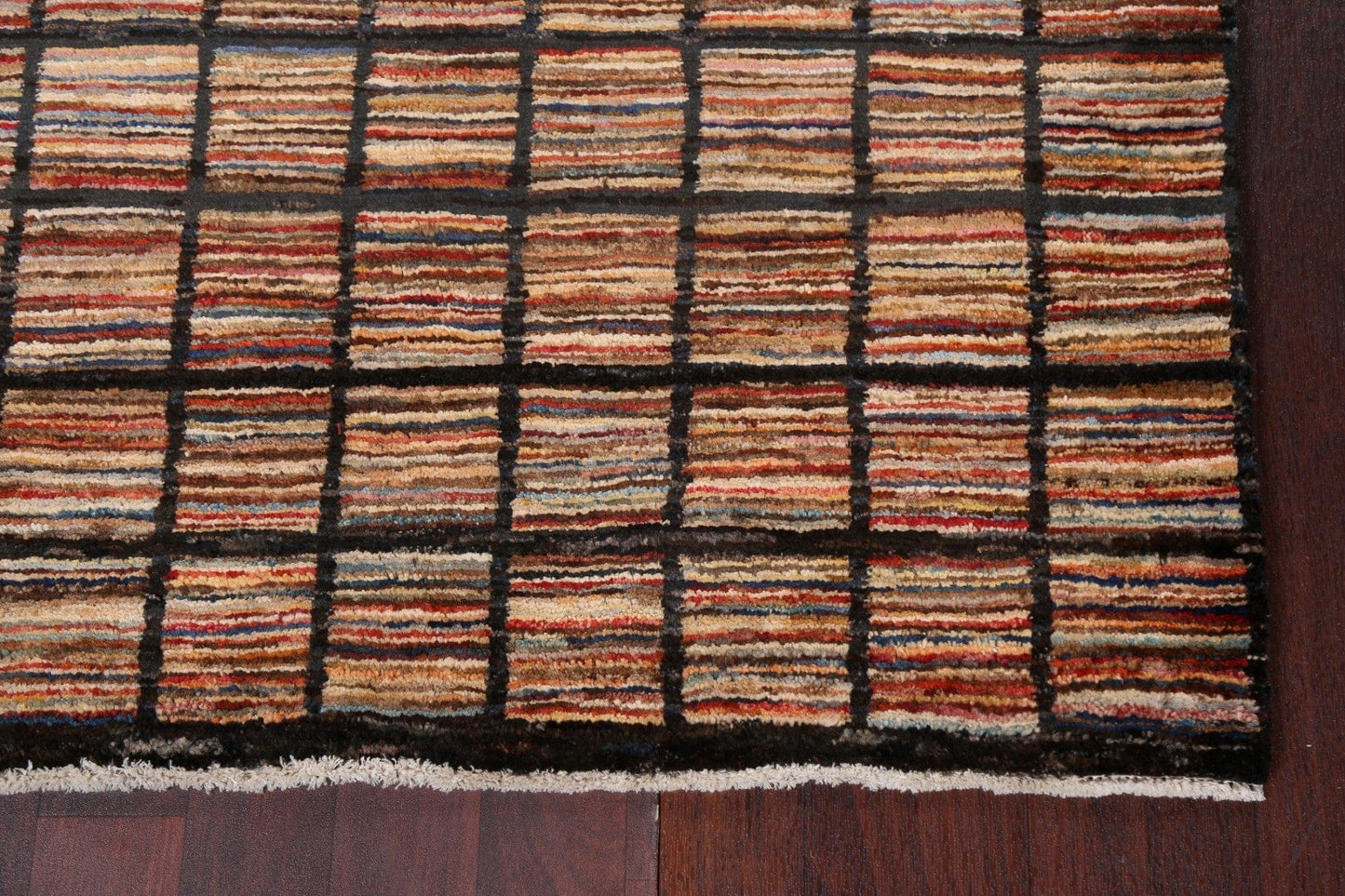 Checkered Gabbeh Kashkoli Handmade Wool Rug 3x5