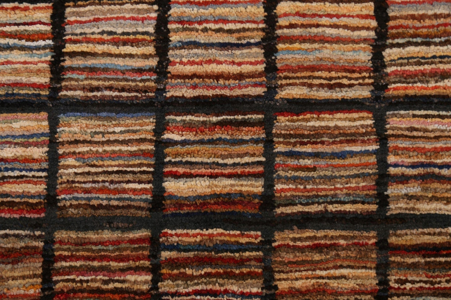 Checkered Gabbeh Kashkoli Handmade Wool Rug 3x5