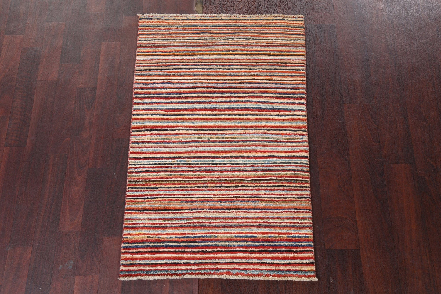 Stripe Gabbeh Kashkoli Modern Wool Rug 2x4