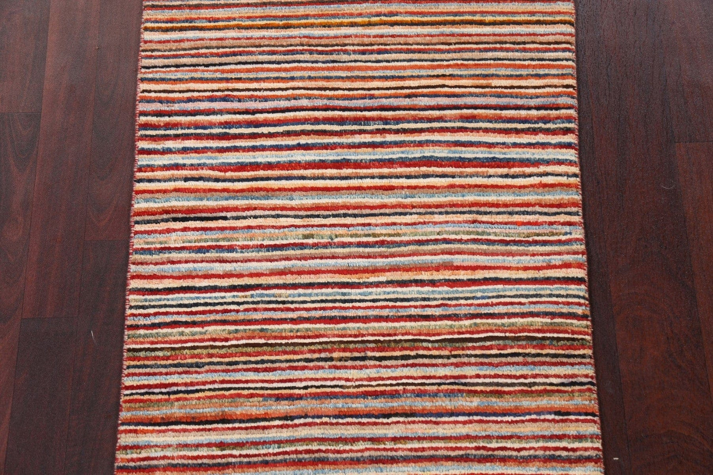 Stripe Gabbeh Kashkoli Modern Wool Rug 2x4