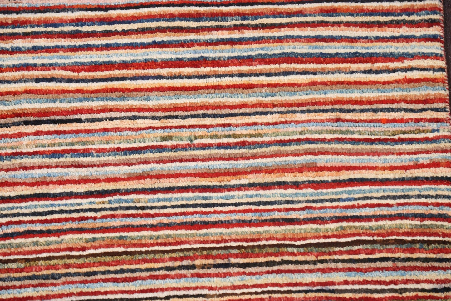 Stripe Gabbeh Kashkoli Modern Wool Rug 2x4