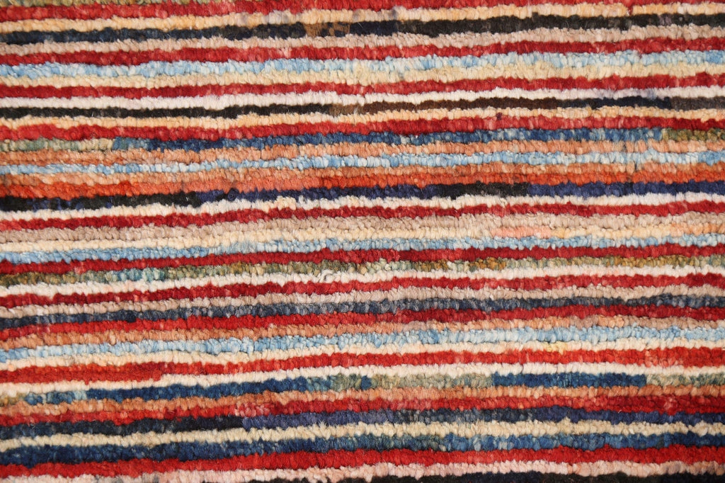 Stripe Gabbeh Kashkoli Modern Wool Rug 2x4