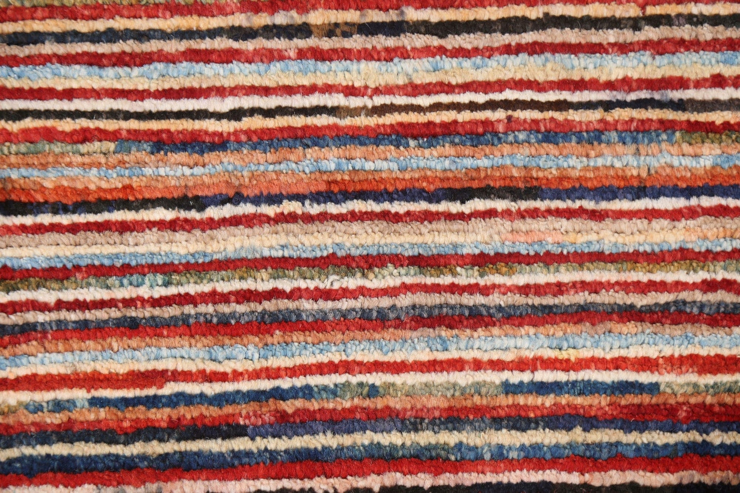 Stripe Gabbeh Kashkoli Modern Wool Rug 2x4