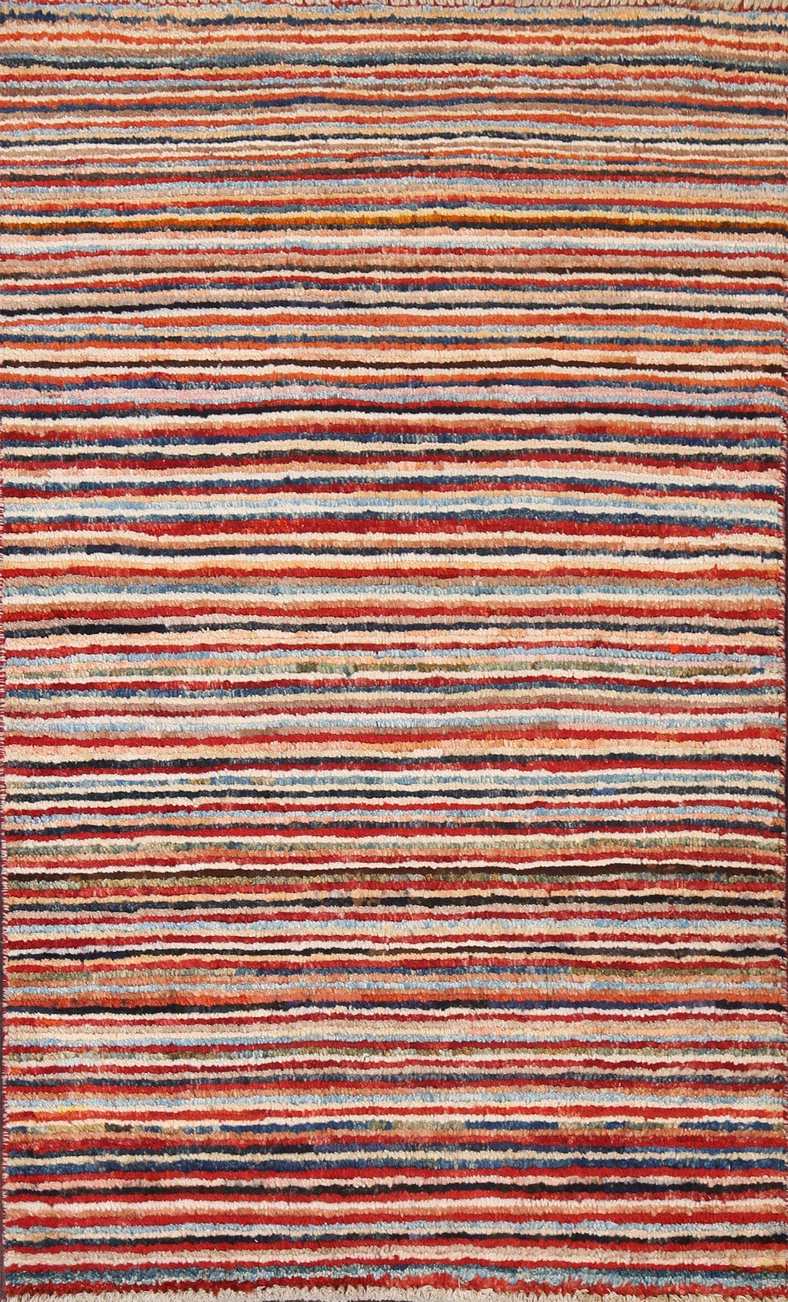 Stripe Gabbeh Kashkoli Modern Wool Rug 2x4