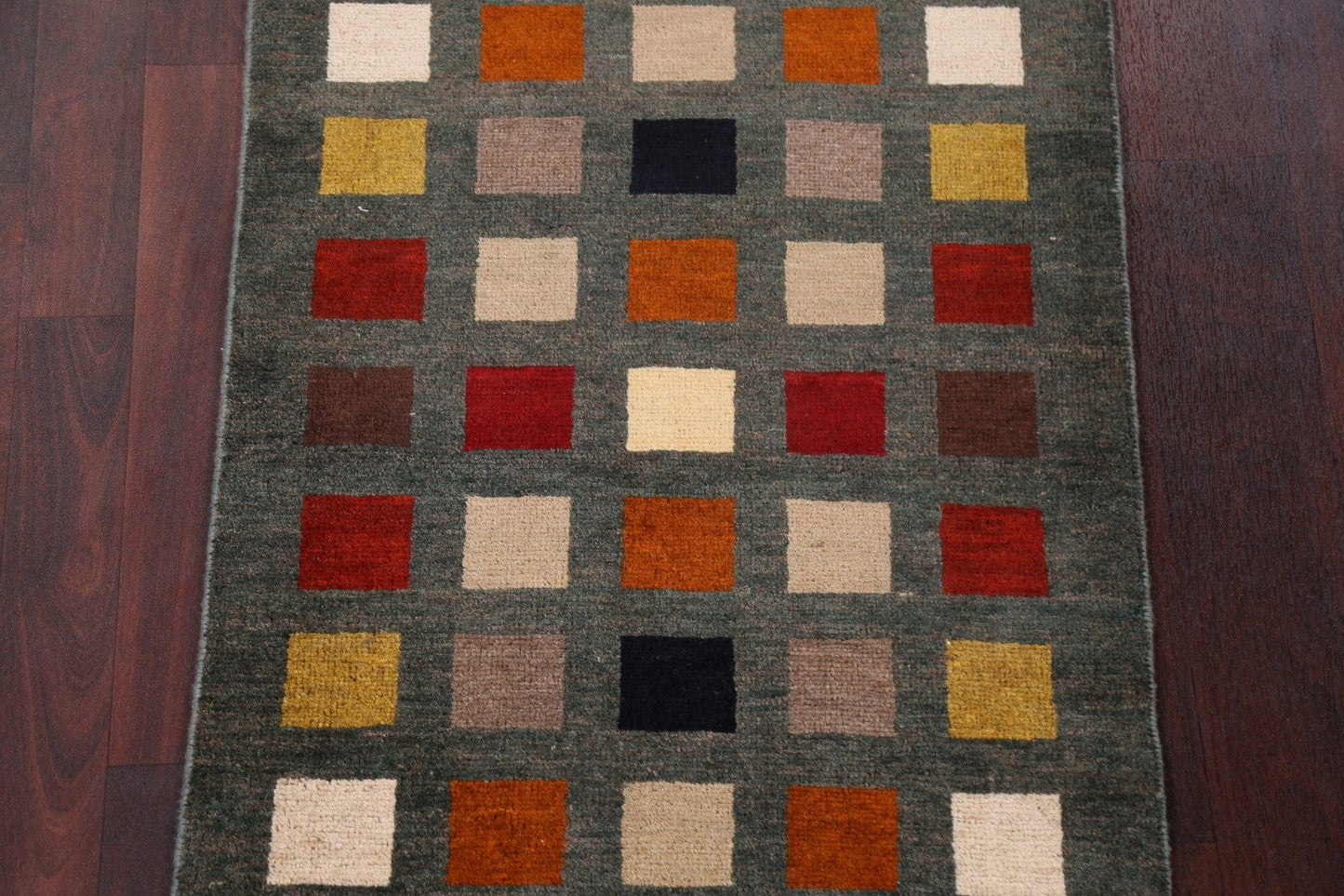 Checkered Gabbeh Kashkoli Wool Modern Rug 2x4