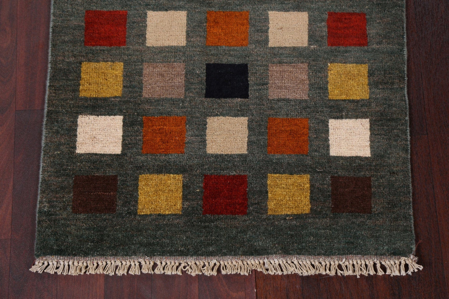 Checkered Gabbeh Kashkoli Wool Modern Rug 2x4