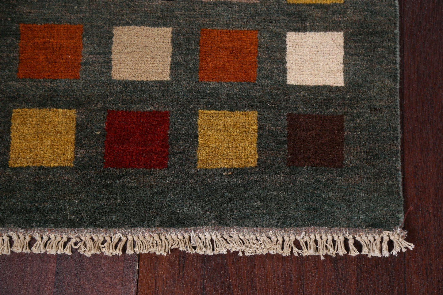 Checkered Gabbeh Kashkoli Wool Modern Rug 2x4