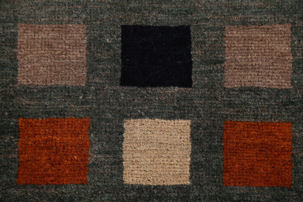 Checkered Gabbeh Kashkoli Wool Modern Rug 2x4