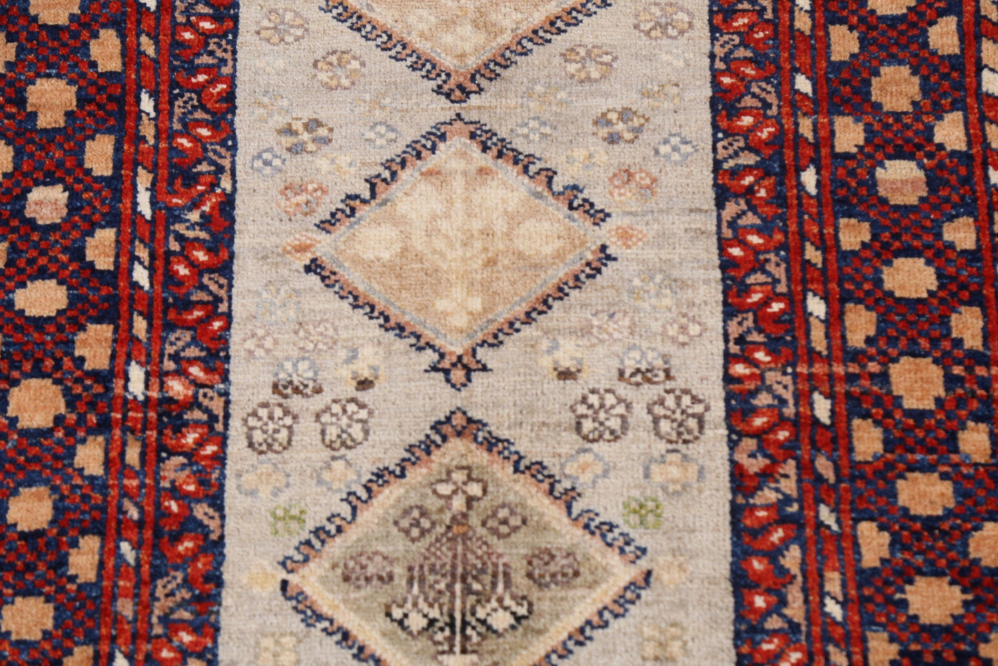 Geometric Wool Yalameh Handmade Rug 2x4