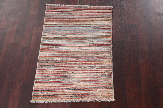 Contemporary Gabbeh Kashkoli Handmade Wool Rug 2x3