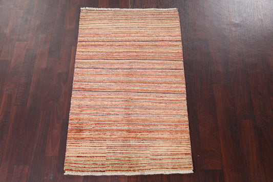 Contemporary Gabbeh Kashkoli Handmade Wool Rug 3x4