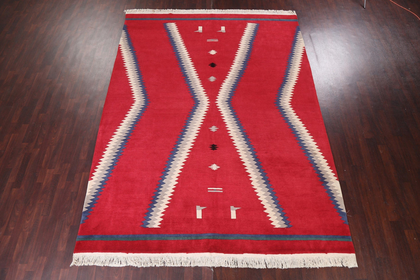 Vegetable Dye Nepalese Handmade Red Area Rug 9x12