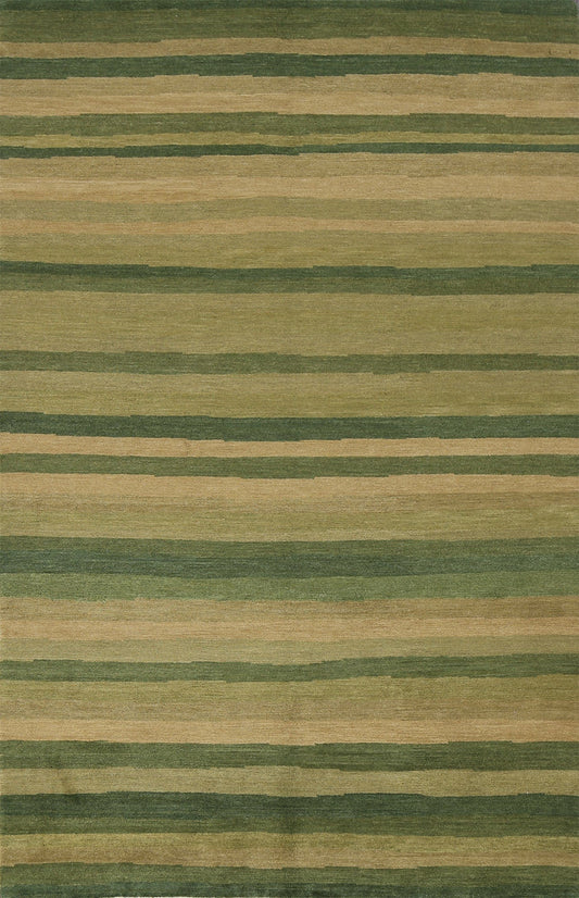 Vegetable Dye Nepalese Modern Area Rug 5x8