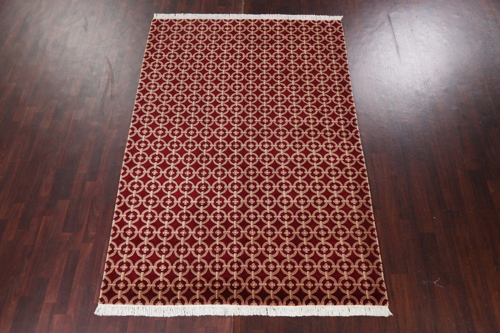 Vegetable Dye Nepalese Handmade Area Rug 6x9