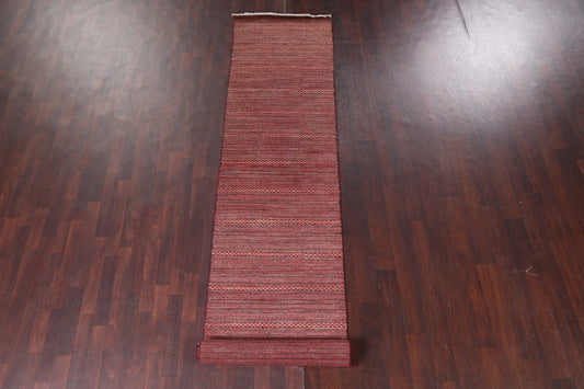 Handmade Gabbeh Kashkoli Wool Runner Rug 3x14