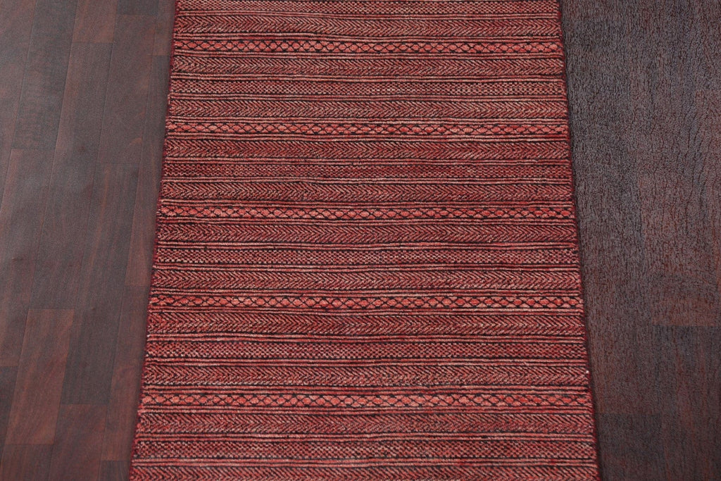 Handmade Gabbeh Kashkoli Wool Runner Rug 3x14