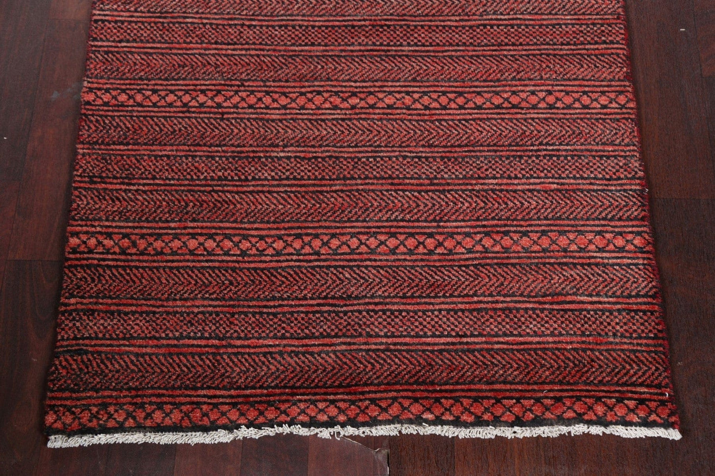 Handmade Gabbeh Kashkoli Wool Runner Rug 3x14