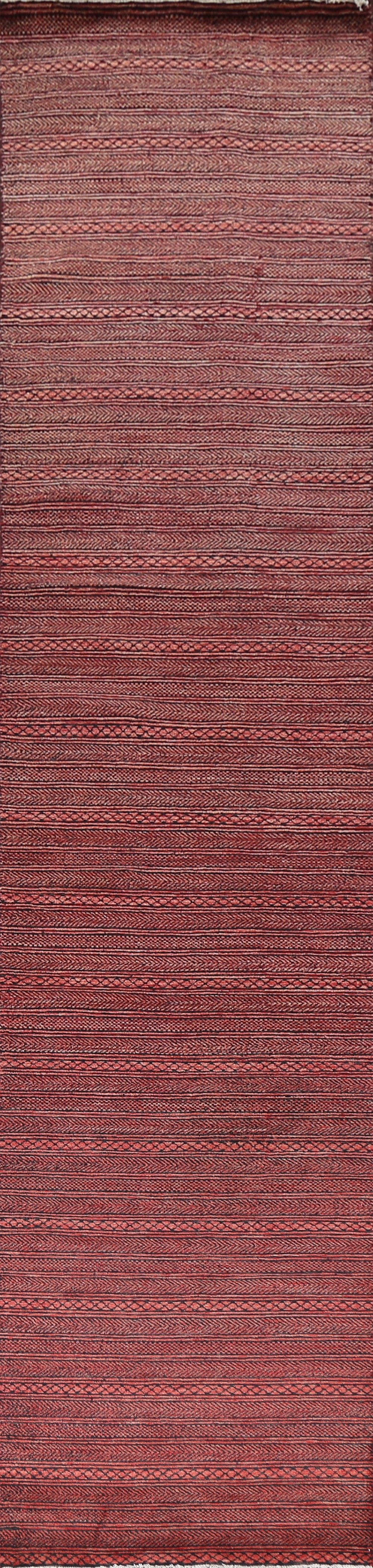 Handmade Gabbeh Kashkoli Wool Runner Rug 3x14