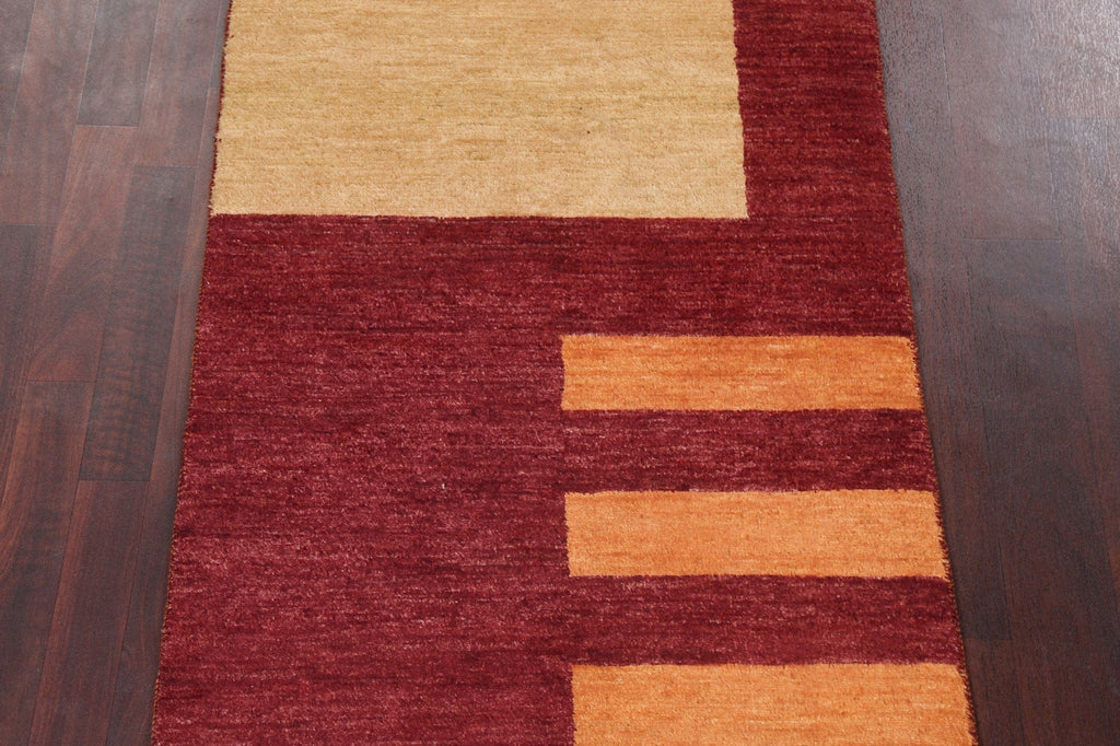 Red Gabbeh Kashkoli Handmade Wool Rug 3x5