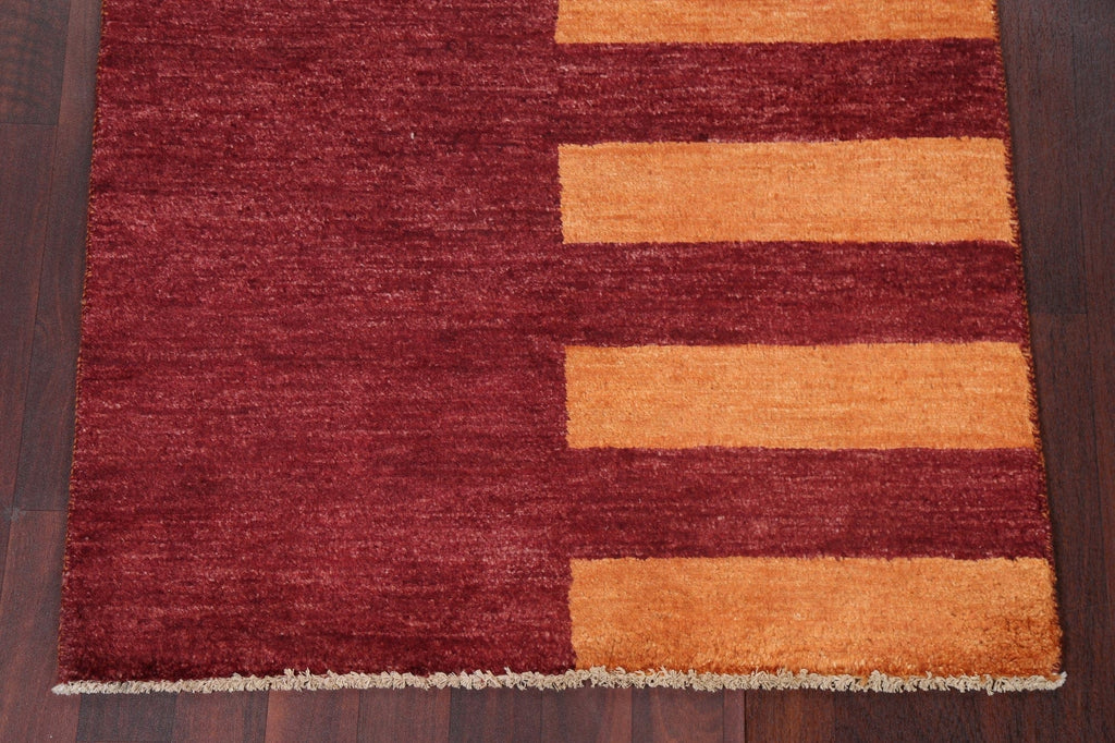 Red Gabbeh Kashkoli Handmade Wool Rug 3x5