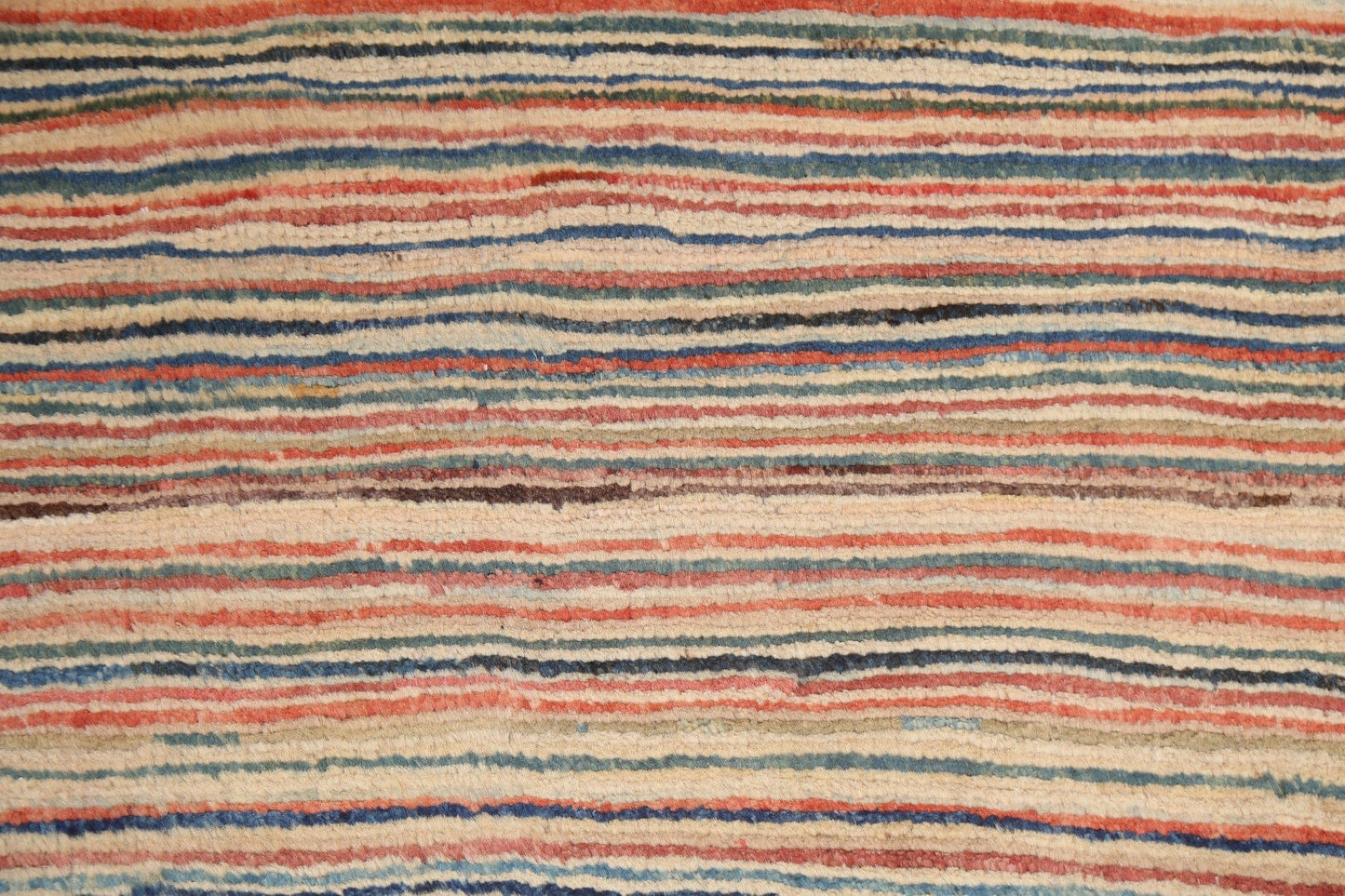 Stripe Wool Gabbeh Kashkoli Handmade Rug 3x4