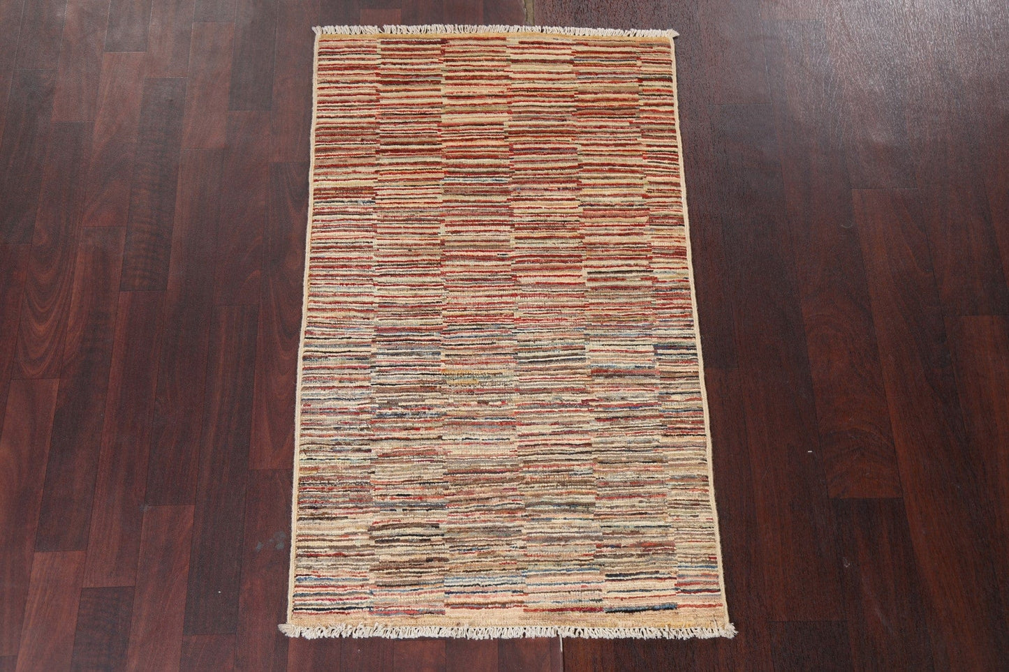 Striped Gabbeh Kashkoli Wool Rug 2x4