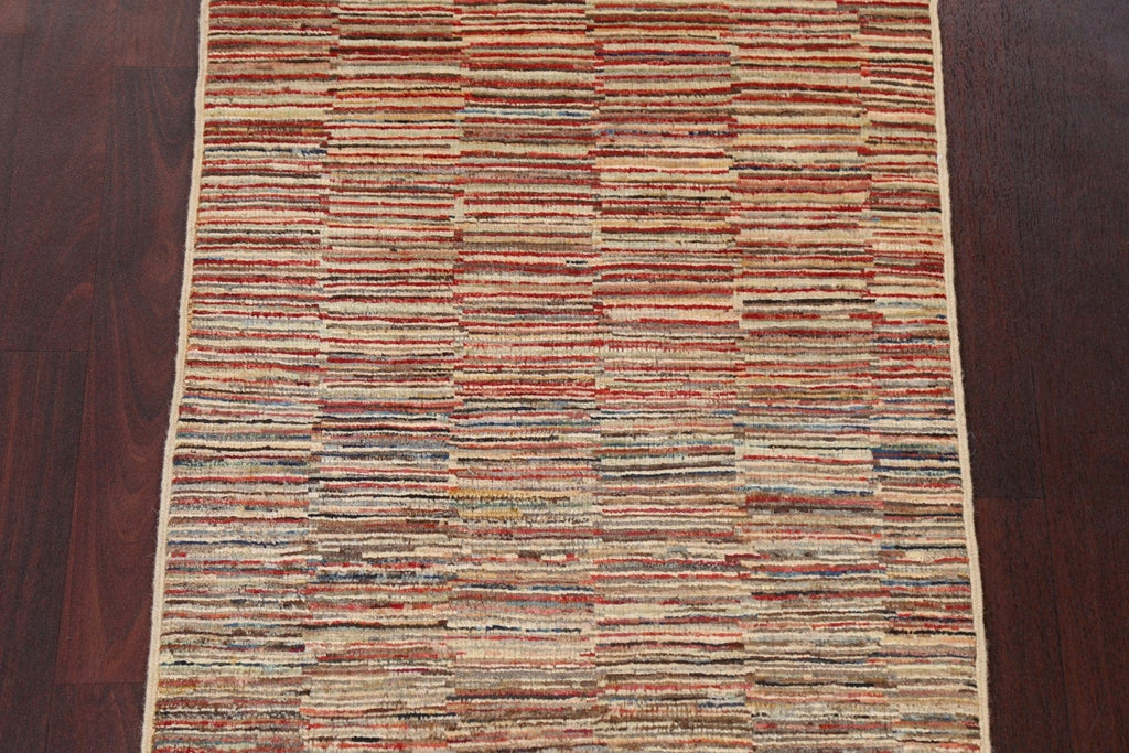 Striped Gabbeh Kashkoli Wool Rug 2x4