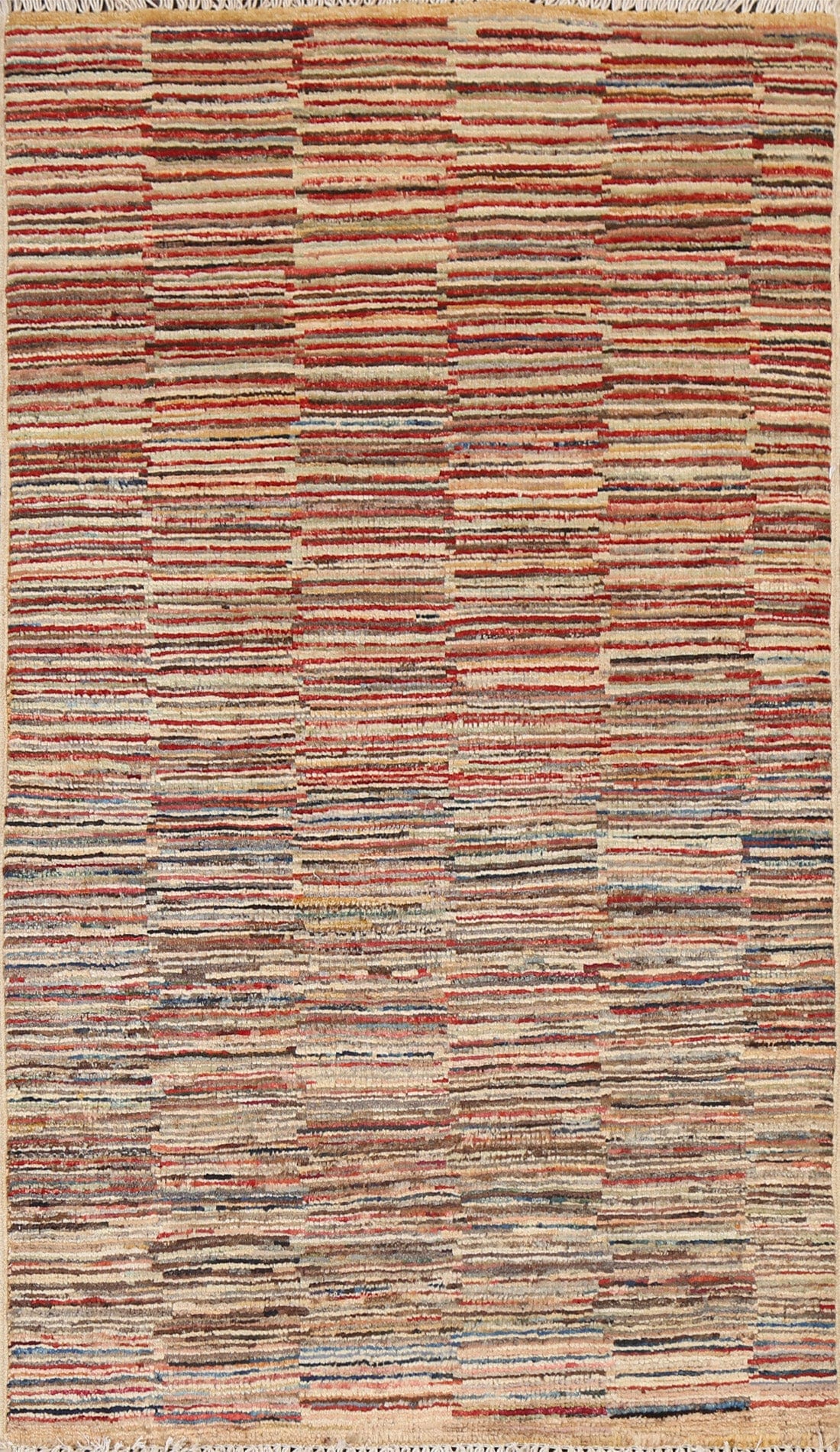 Striped Gabbeh Kashkoli Wool Rug 2x4