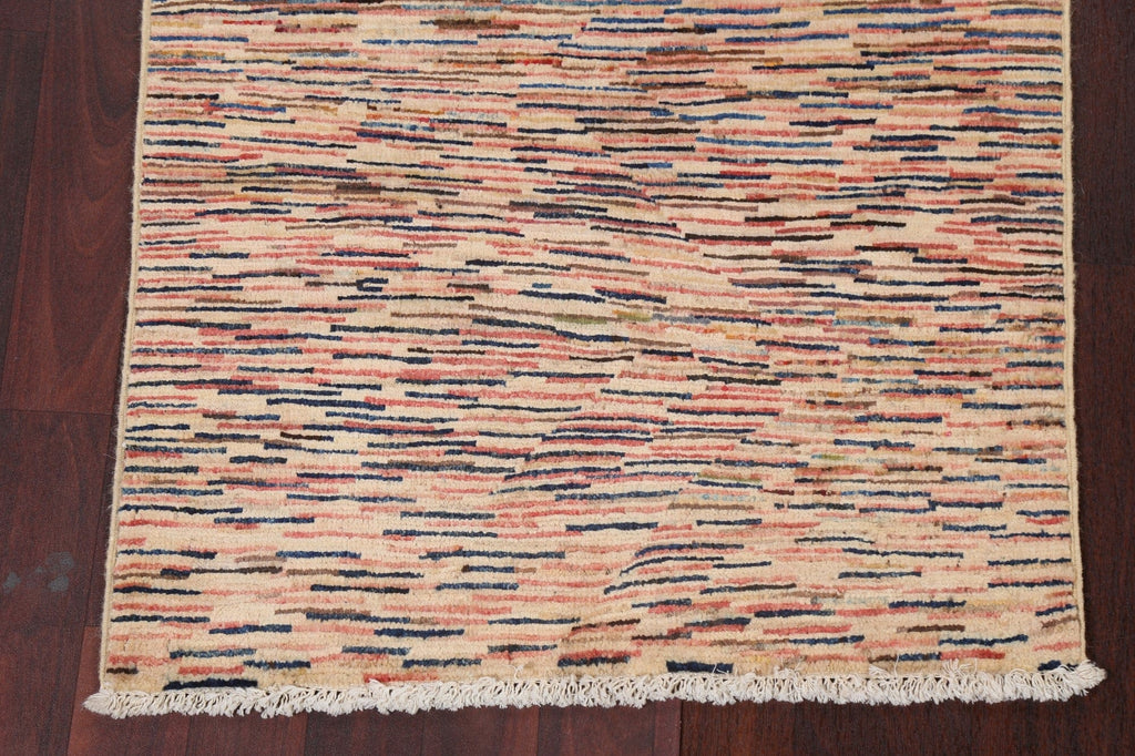 Handmade Gabbeh Kashkoli Wool Modern Rug 2x4