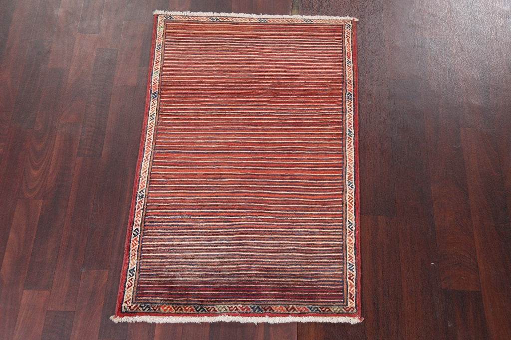 Striped Gabbeh Kashkoli Handmade Rug 3x4