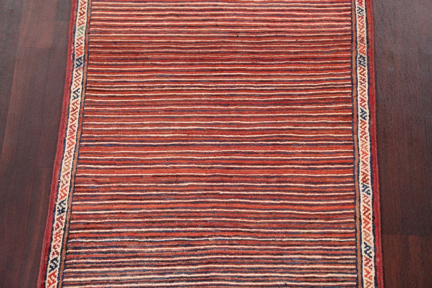 Striped Gabbeh Kashkoli Handmade Rug 3x4