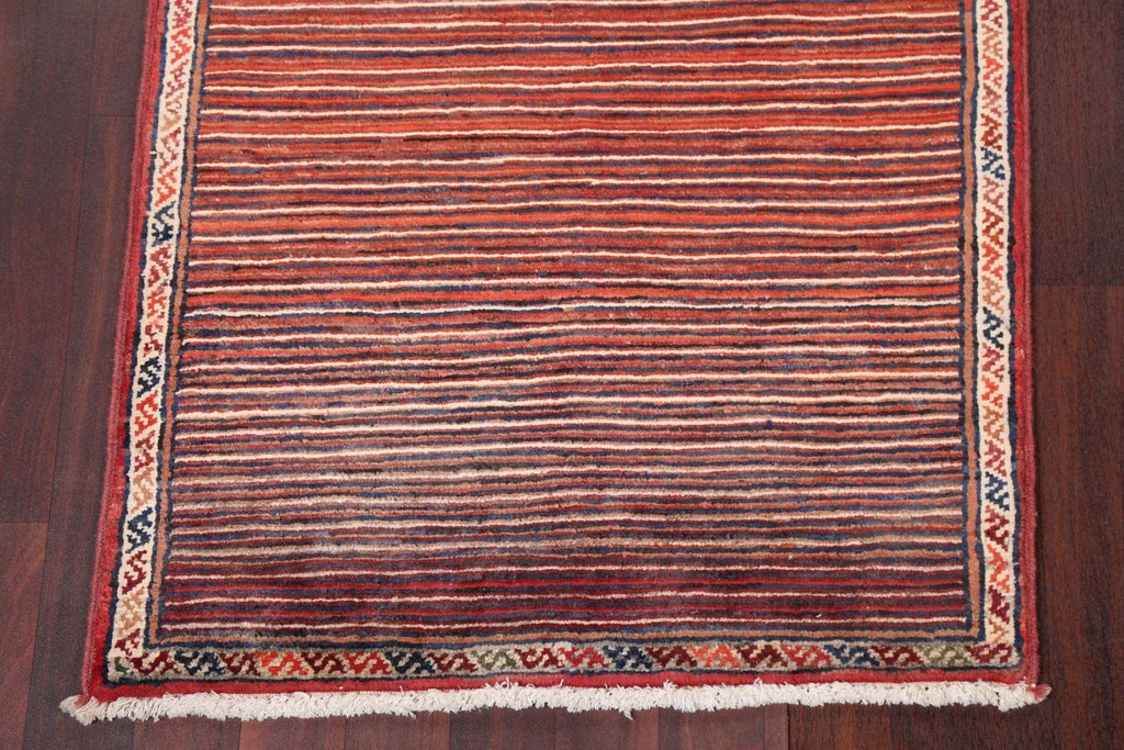 Striped Gabbeh Kashkoli Handmade Rug 3x4