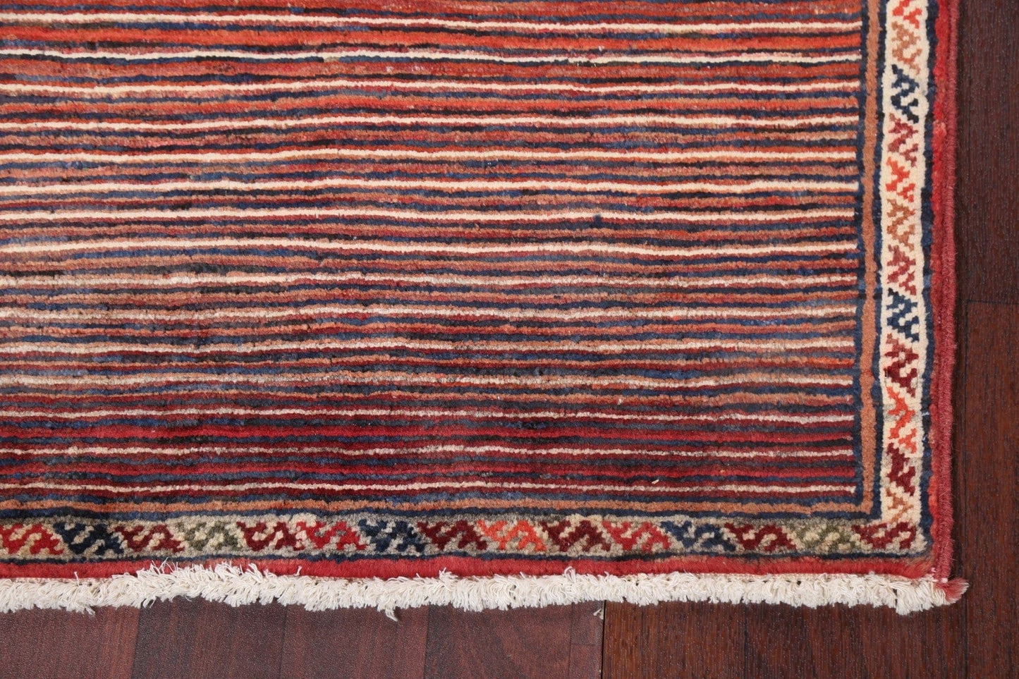 Striped Gabbeh Kashkoli Handmade Rug 3x4