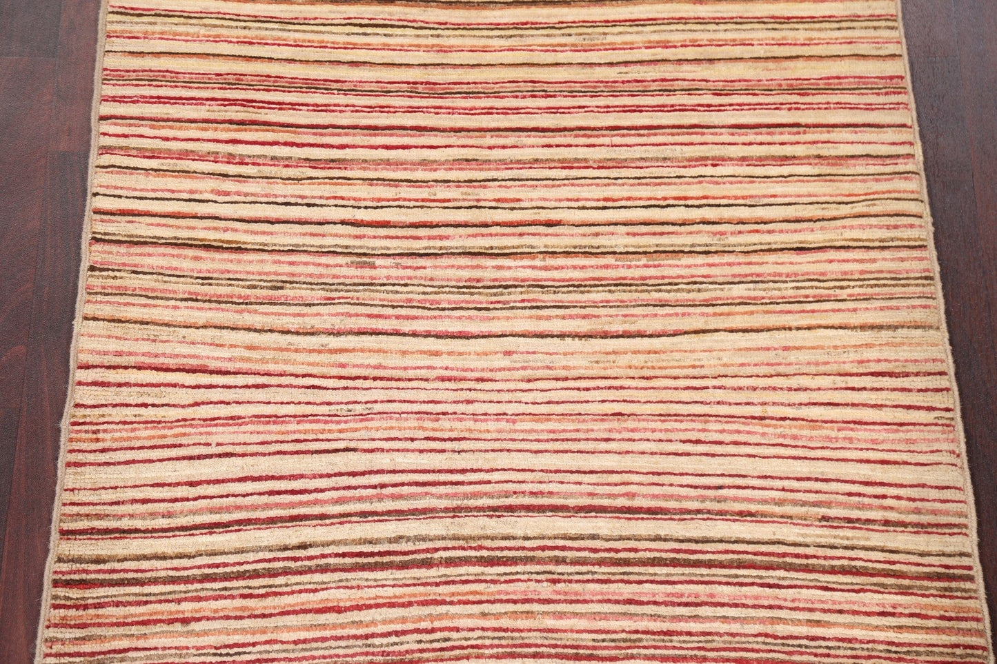 Striped Gabbeh Kashkoli Handmade Wool Rug 3x4