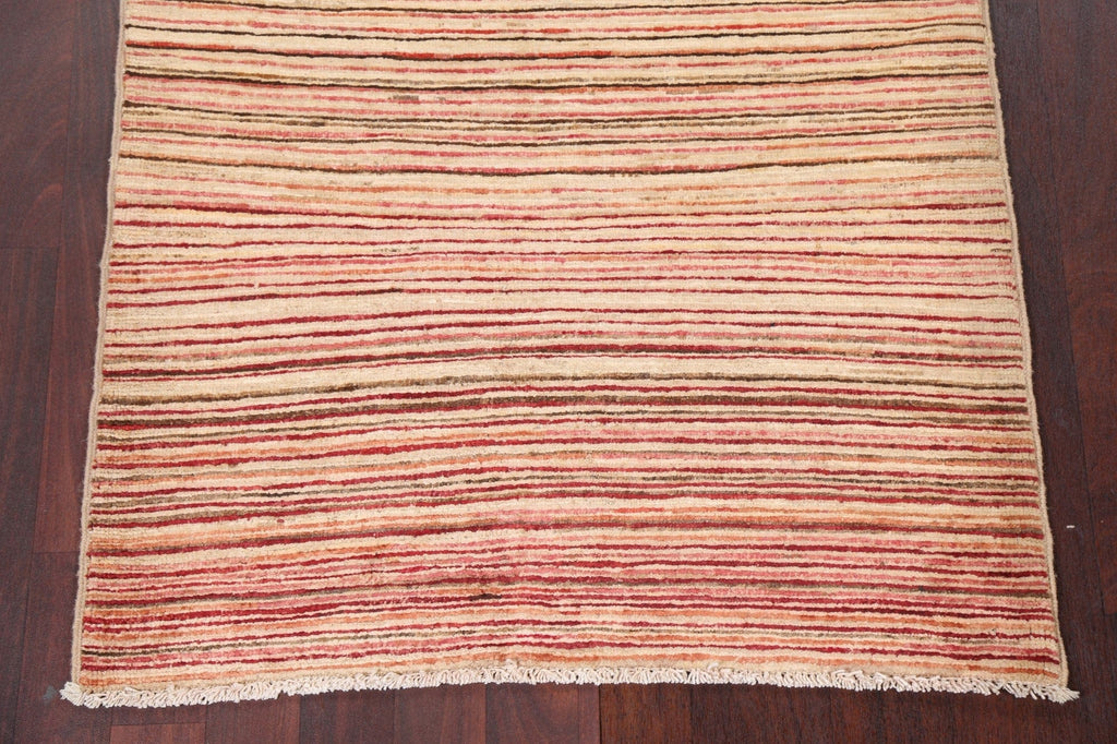 Striped Gabbeh Kashkoli Handmade Wool Rug 3x4