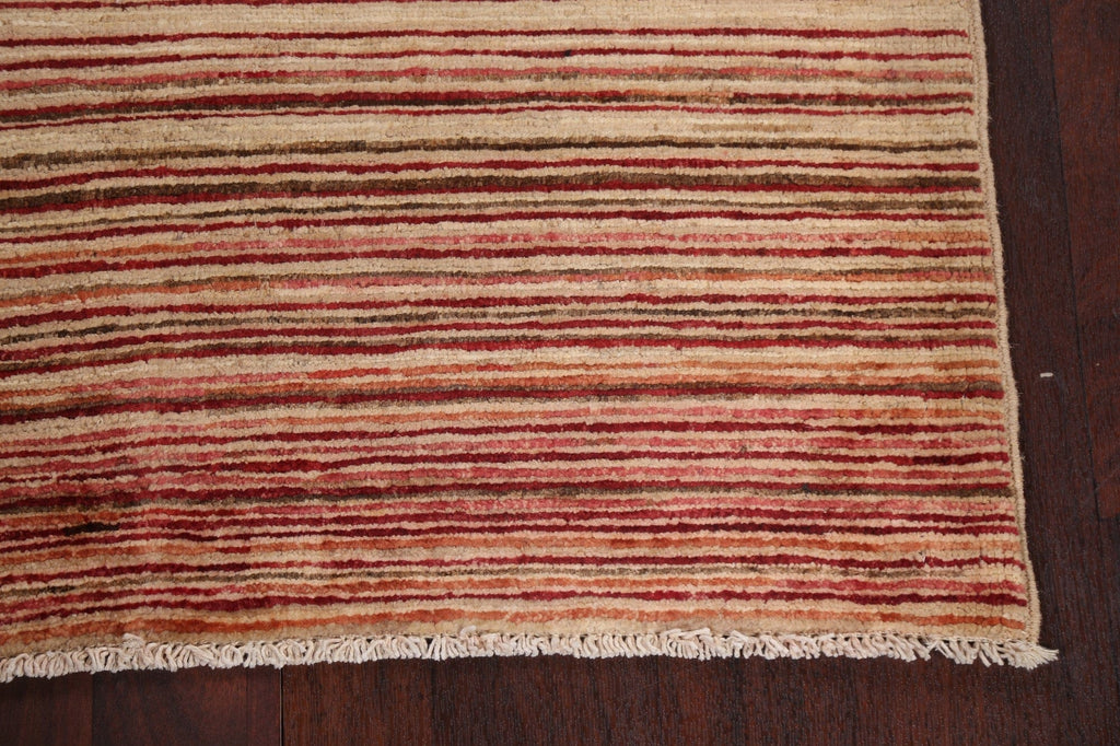 Striped Gabbeh Kashkoli Handmade Wool Rug 3x4