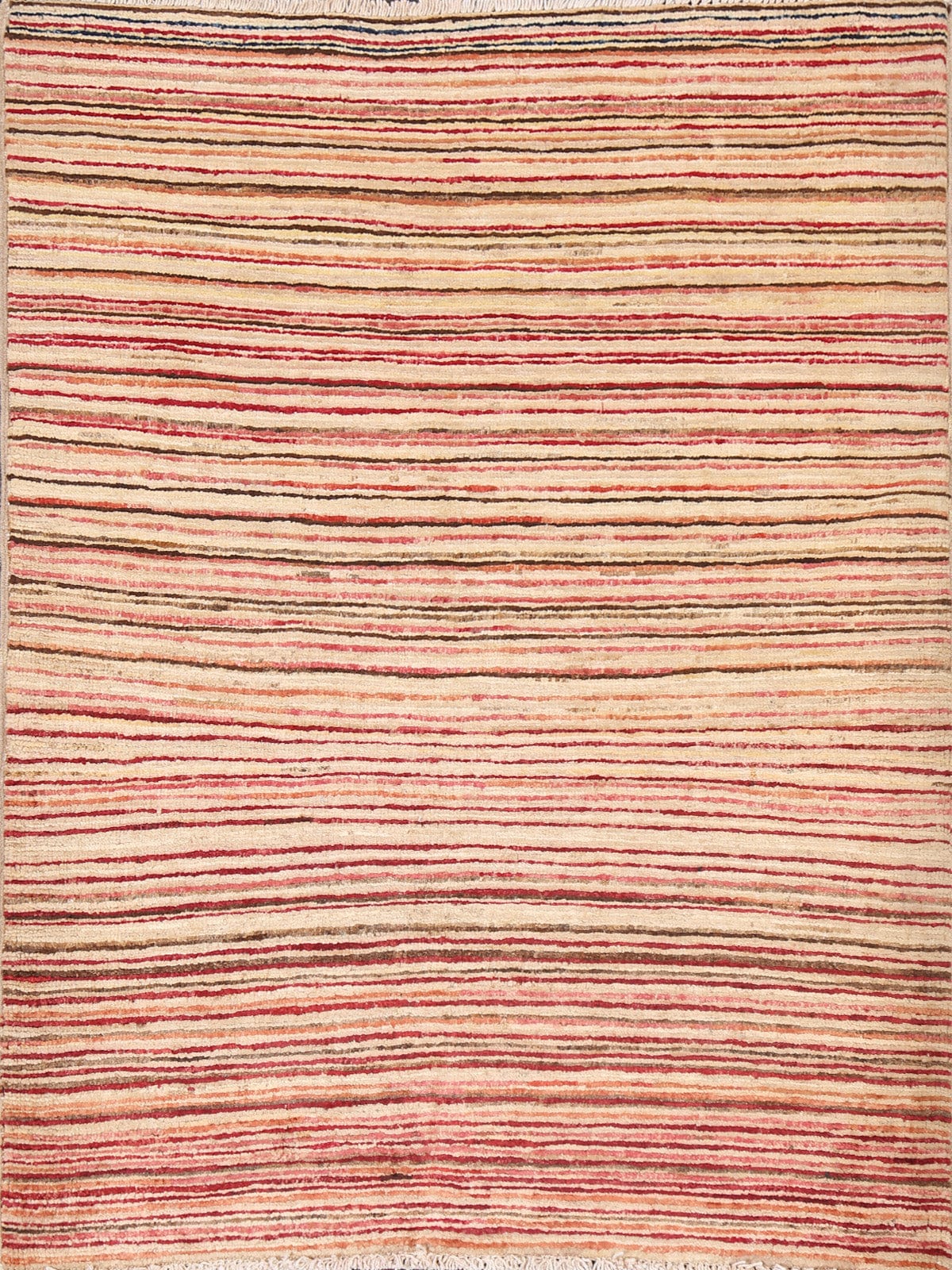 Striped Gabbeh Kashkoli Handmade Wool Rug 3x4